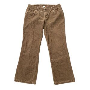 J.Crew Womens‎ Favorite Fit Brown Corduroy Pants 12R Warm Wide Leg Comfort